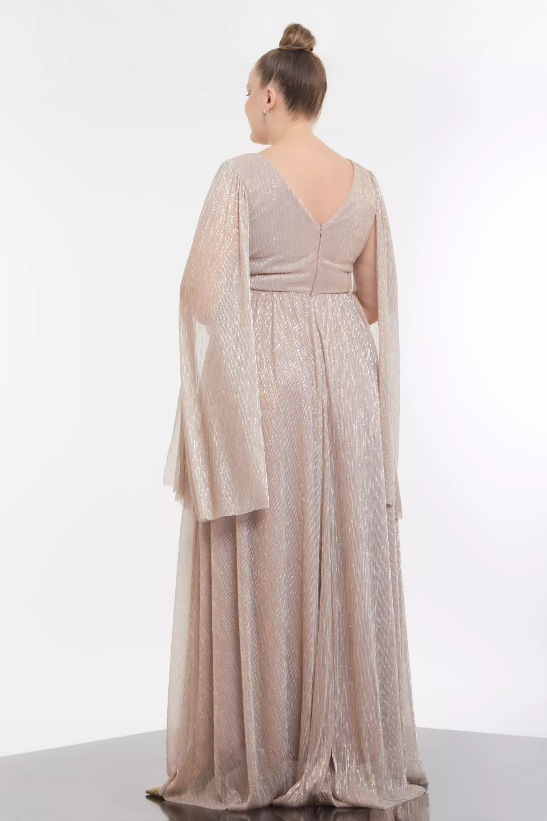 Blush plus size moonlight long sleeve maxi dress