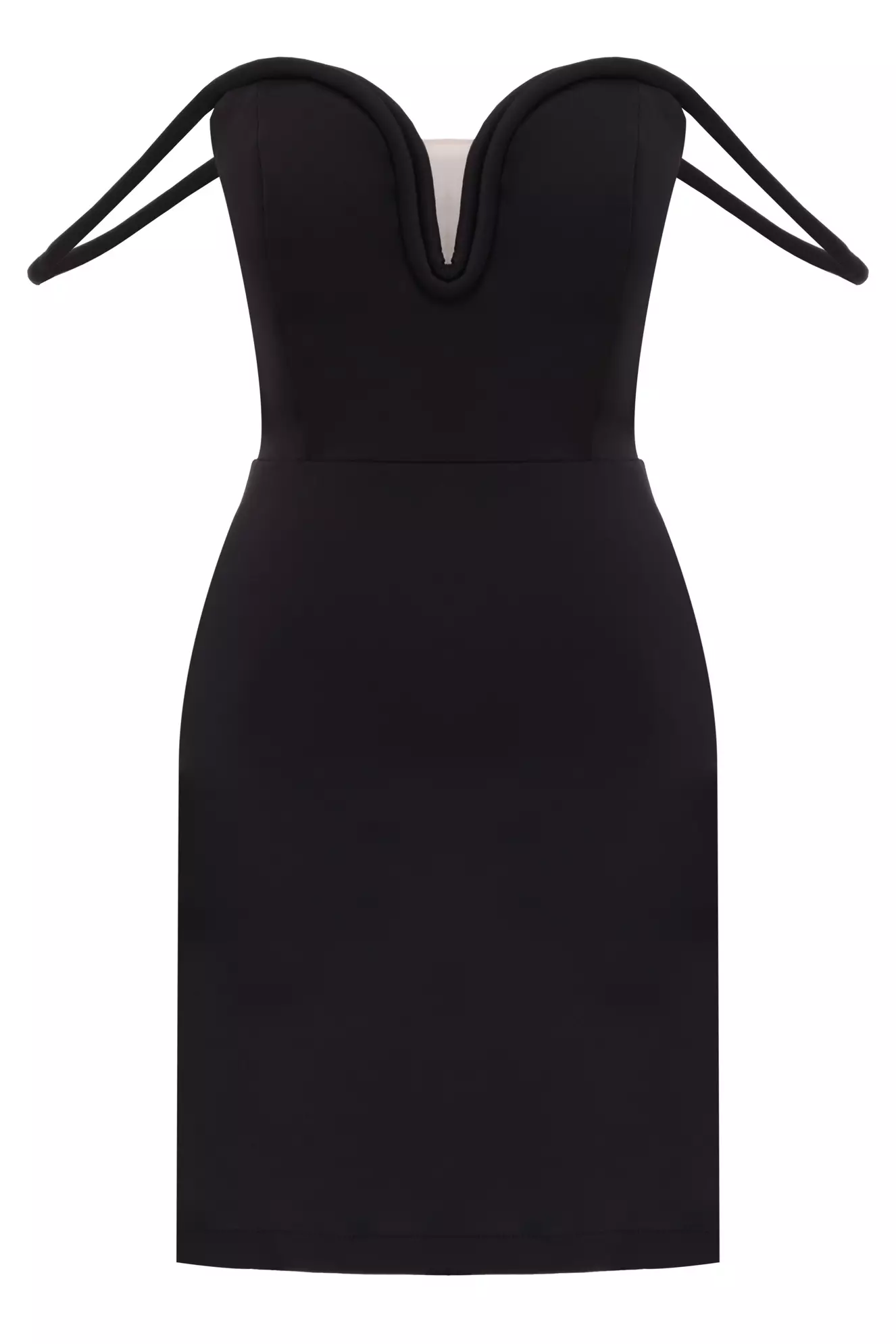 Black dalgic sleeveless mini dress
