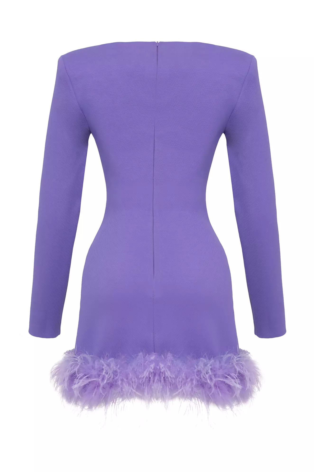 Purple felisha long sleeve mini dress