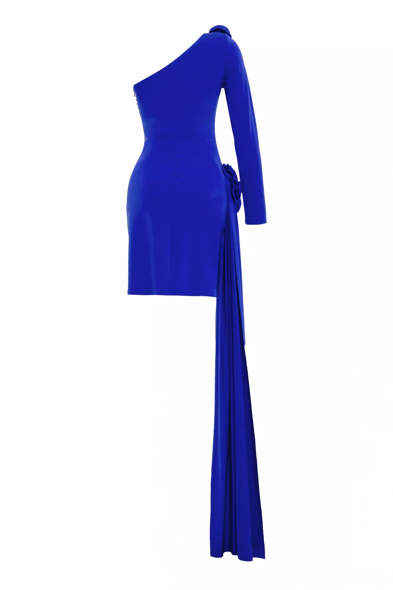 Blue sendy one arm mini dress