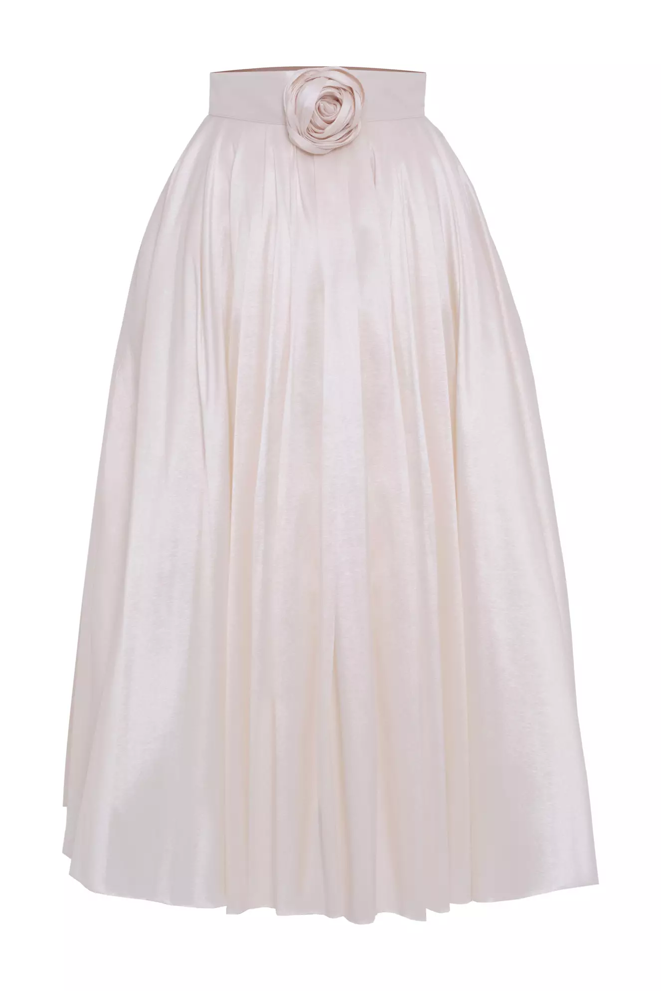 White tafta long skirt