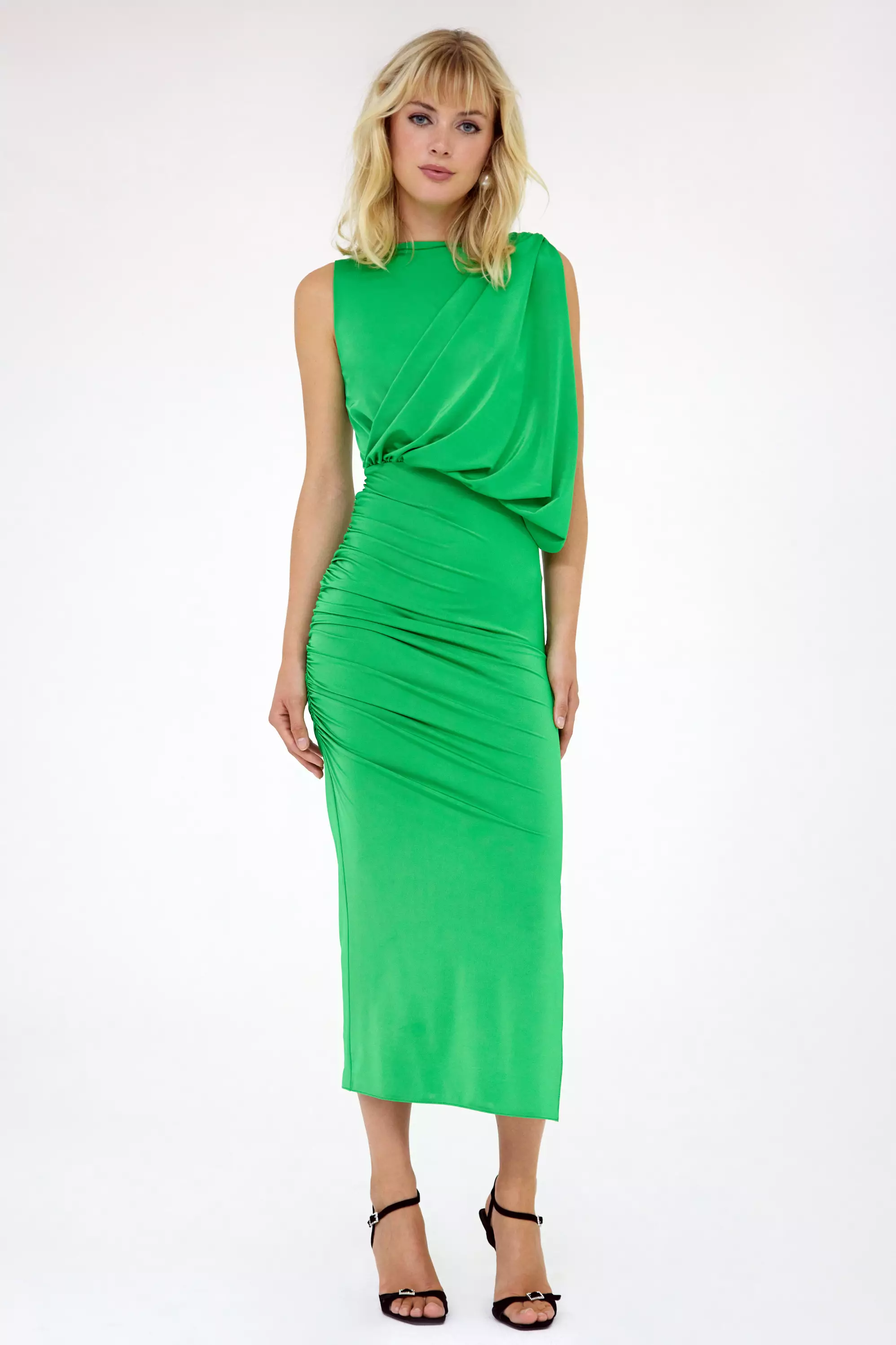 Green sendy sleeveless maxi dress